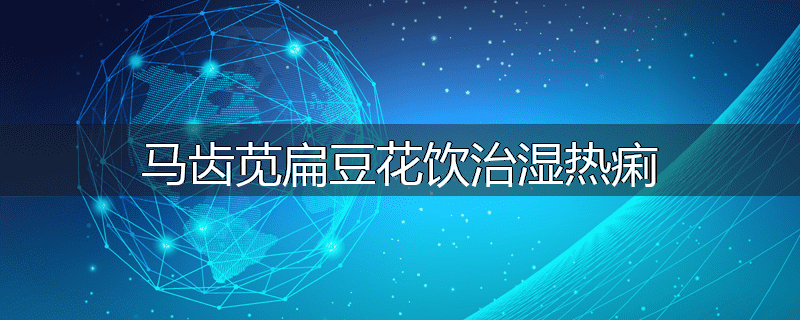 马齿苋扁豆花饮治湿热痢