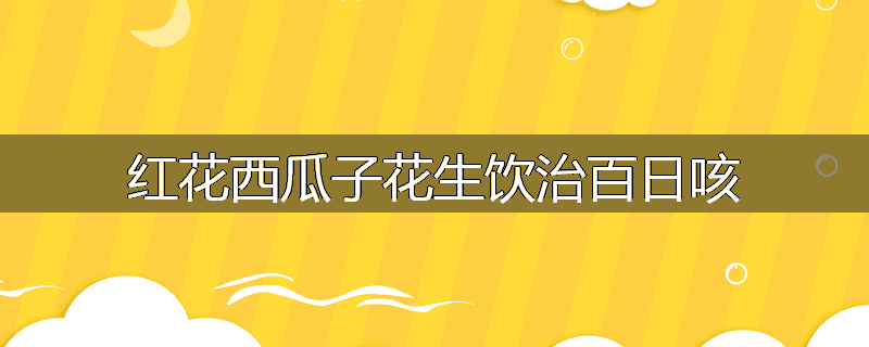 红花西瓜子花生饮治百日咳
