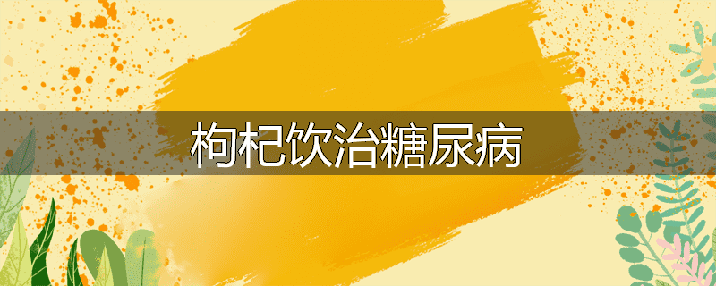枸杞饮治糖尿病