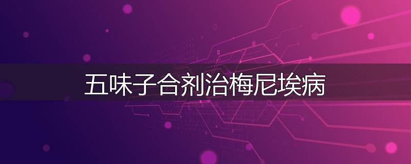 五味子合剂治梅尼埃病