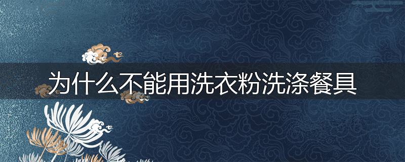 为什么不能用洗衣粉洗涤餐具