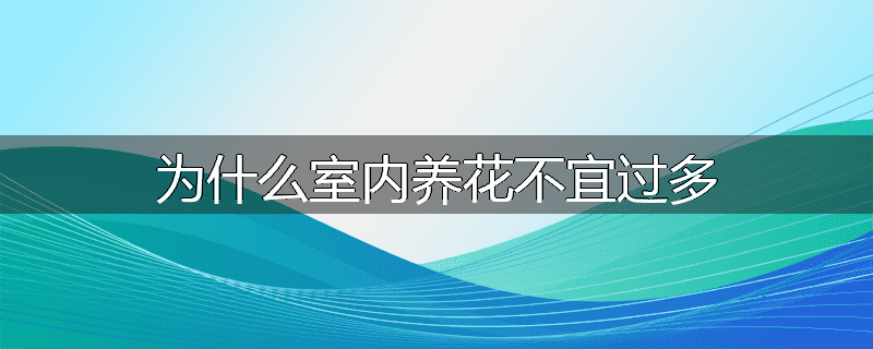 为什么室内养花不宜过多