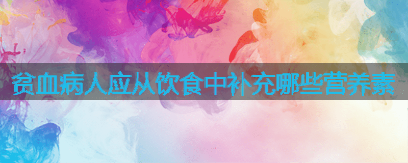 贫血病人应从饮食中补充哪些营养素