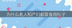 为什么老人和产妇都宜食用松子