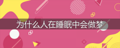 为什么人在睡眠中会做梦