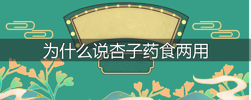 为什么说杏子药食两用