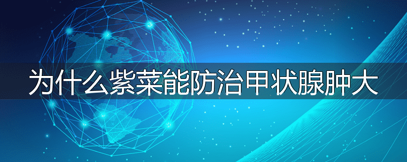 为什么紫菜能防治甲状腺肿大