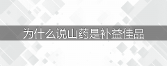 为什么说山药是补益佳品