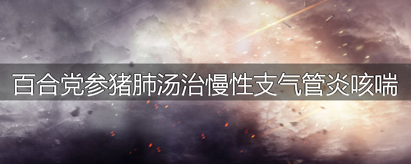 百合党参猪肺汤治慢性支气管炎咳喘