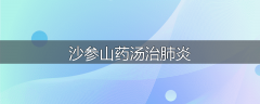 沙参山药汤治肺炎