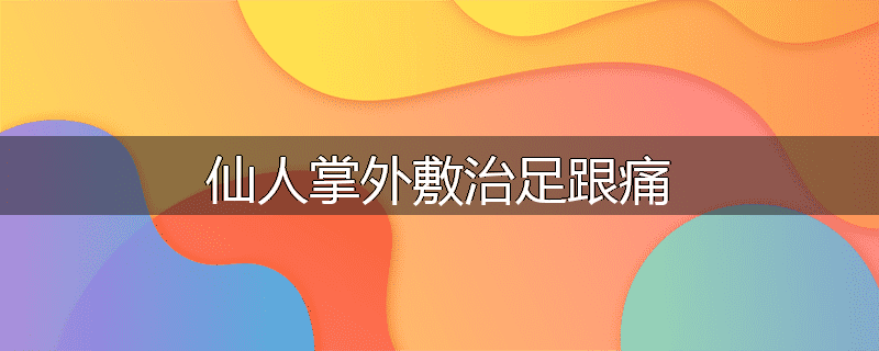 仙人掌外敷治足跟痛