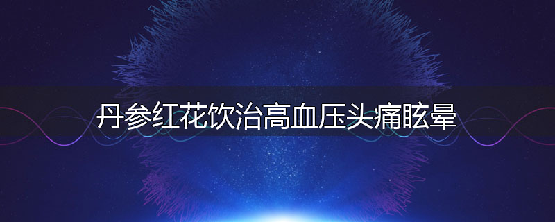 丹参红花饮治高血压头痛眩晕