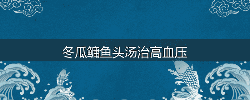 冬瓜鳙鱼头汤治高血压