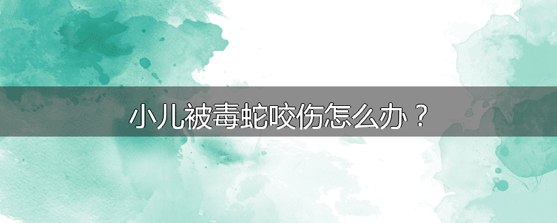 小儿被毒蛇咬伤怎么办？