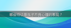 哪些特征是孩子不良心理的表现？