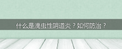 什么是滴虫性阴道炎?如何防治?