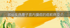 哪些疾病是子宫内膜癌的癌前病变？