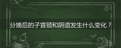 分娩后的子宫颈和阴道发生什么变化？