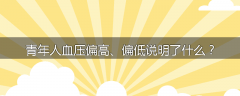 青年人血压偏高、偏低说明了什么？