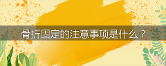 骨折固定的注意事项是什么？