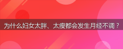 为什么妇女太胖、太瘦都会发生月经不调？